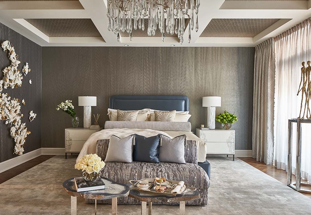 A bedroom designed by Natalie Kraiem